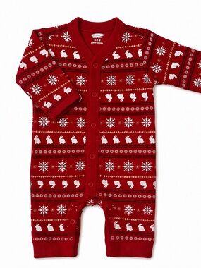 Red Baby Snow Bunny Romper